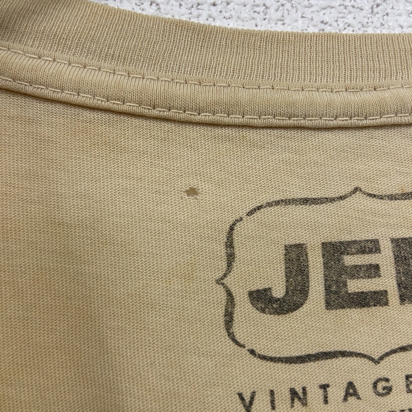 JEM VINTAGE FIT　BRUCELEE　ブルースリー　半袖プリントTシャツ　ベージュ　Mサイズ