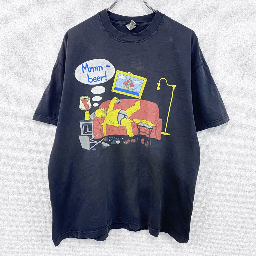 ～00s　SCREEN STARS　 Simpsons　シンプソンズ　半袖プリントTシャツ　黒　ブラック　XLサイズ