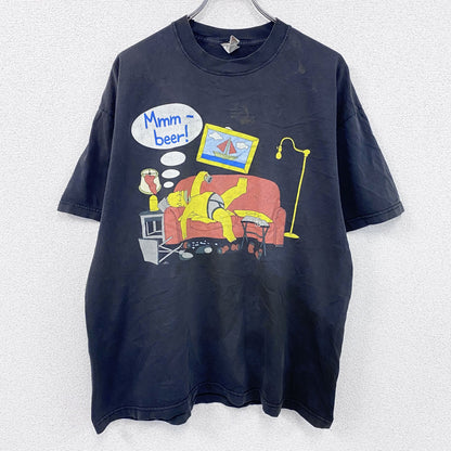 ～00s　SCREEN STARS　 Simpsons　シンプソンズ　半袖プリントTシャツ　黒　ブラック　XLサイズ