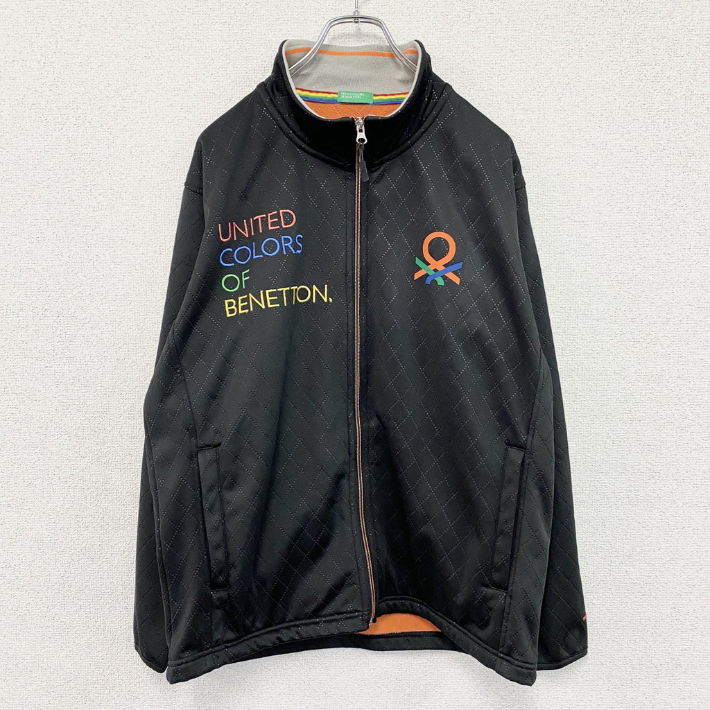 UNITED COLORS OF BENETTON　フルジップジャケット　裏フリース　黒　ブラック　Lサイズ　