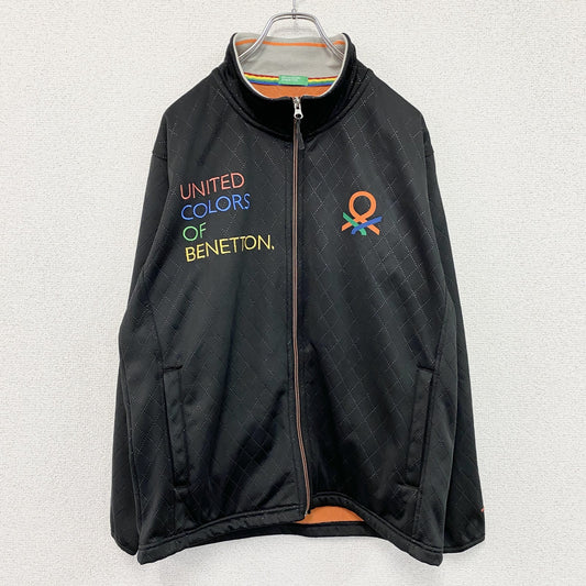 UNITED COLORS OF BENETTON　フルジップジャケット　裏フリース　黒　ブラック　Lサイズ　