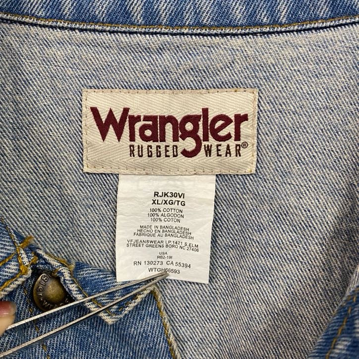 ～90s　Wrangler　ラングラー　デニムジャケット/Gジャン　トラッカージャケット　インディゴ　XLサイズ
