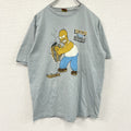 The Simpsons　ザ・シンプソンズ　半袖プリントTシャツ　キャラクターT　水色　ライトブルー　Mサイズ
