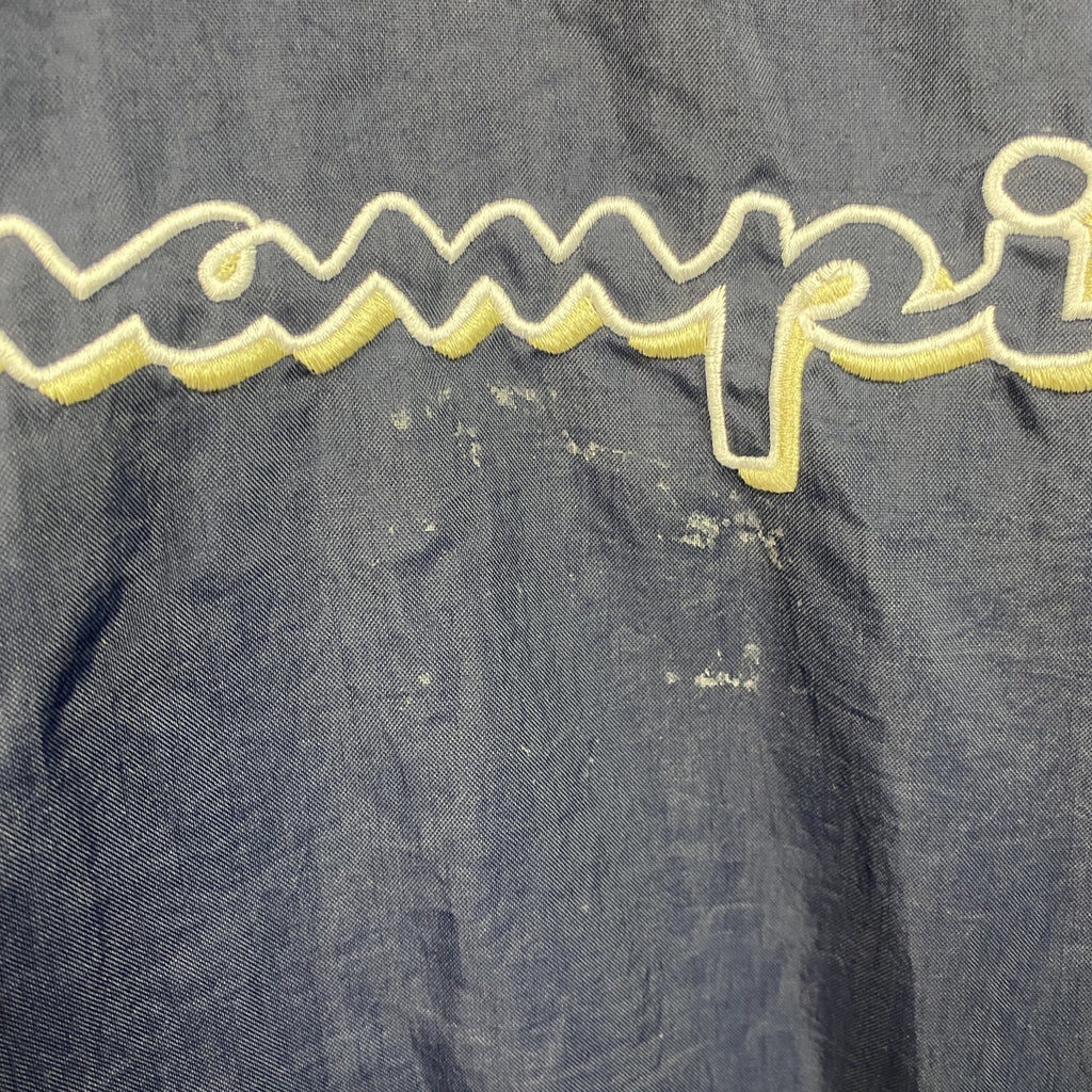 90s　champion　チャンピオン　プルオーバーナイロンジャケット　ヴィンテージ　紺　ネイビー　Mサイズ