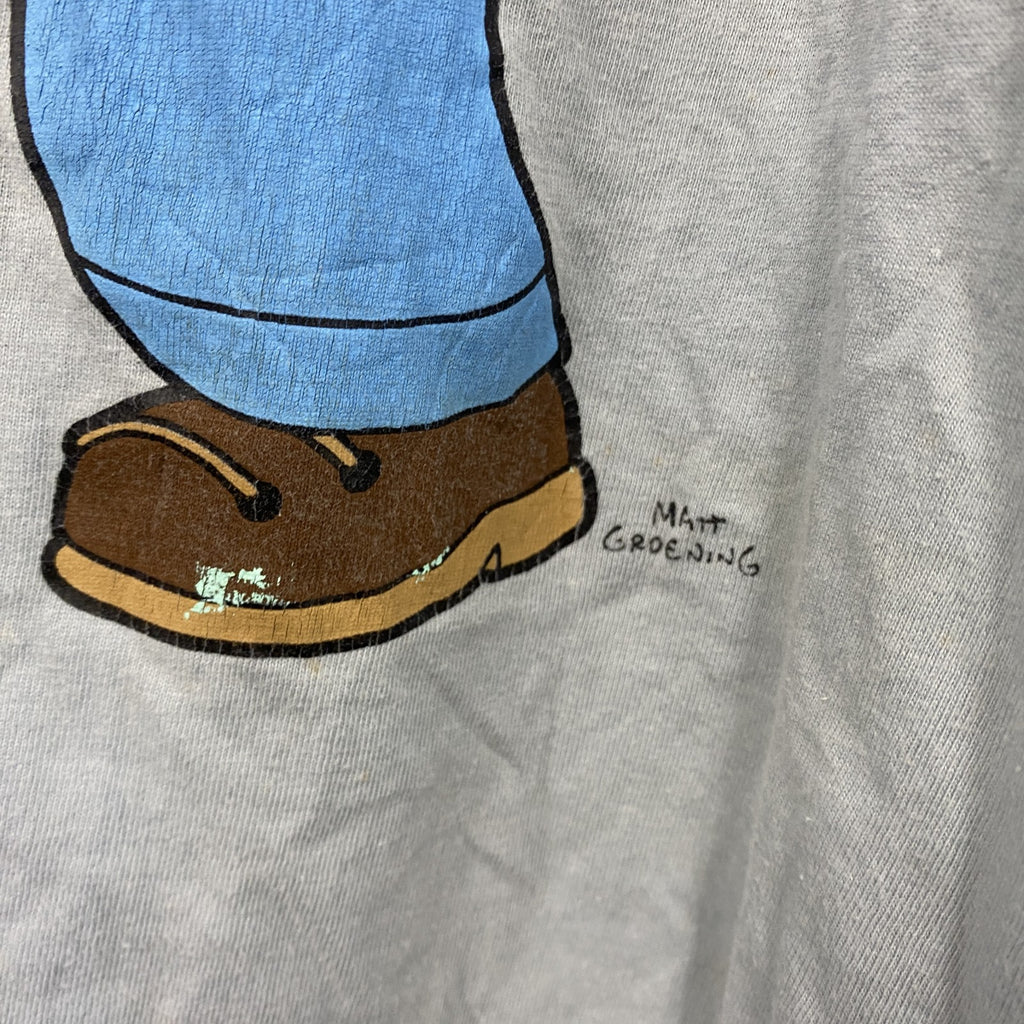 The Simpsons　ザ・シンプソンズ　半袖プリントTシャツ　キャラクターT　水色　ライトブルー　Mサイズ