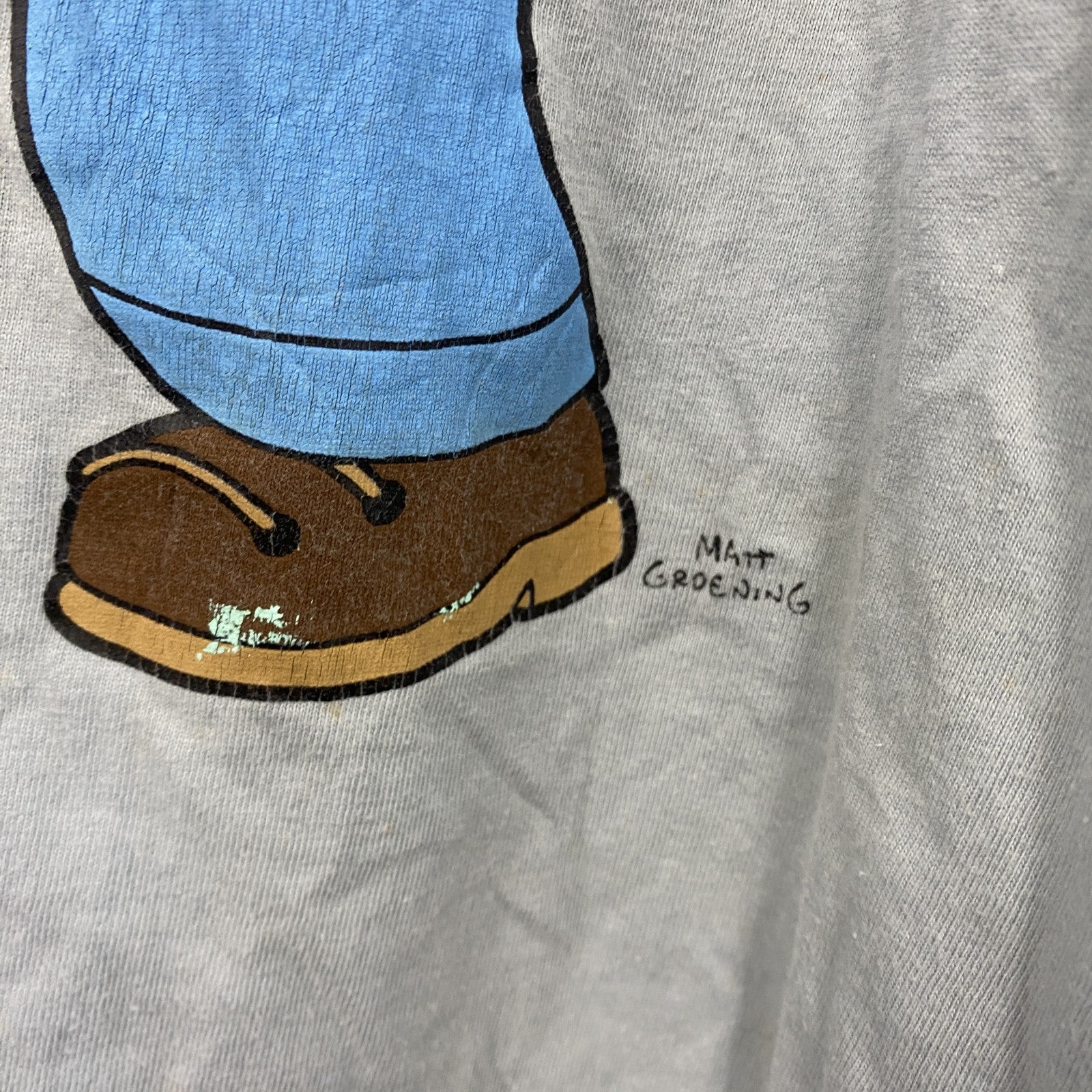 The Simpsons　ザ・シンプソンズ　半袖プリントTシャツ　キャラクターT　水色　ライトブルー　Mサイズ