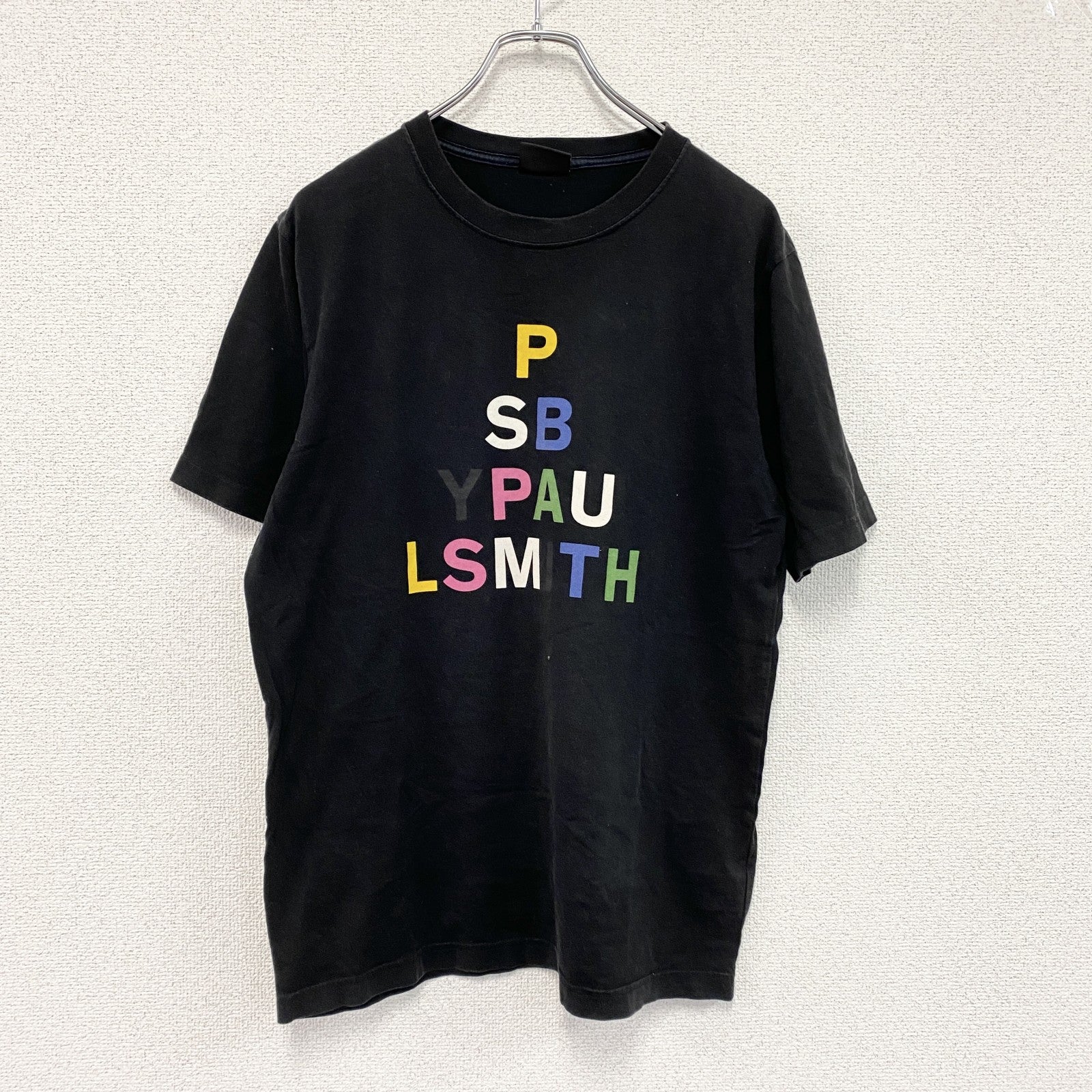 Paul Smith　ポールスミス　半袖プリントTシャツ　黒　ブラック　Lサイズ　