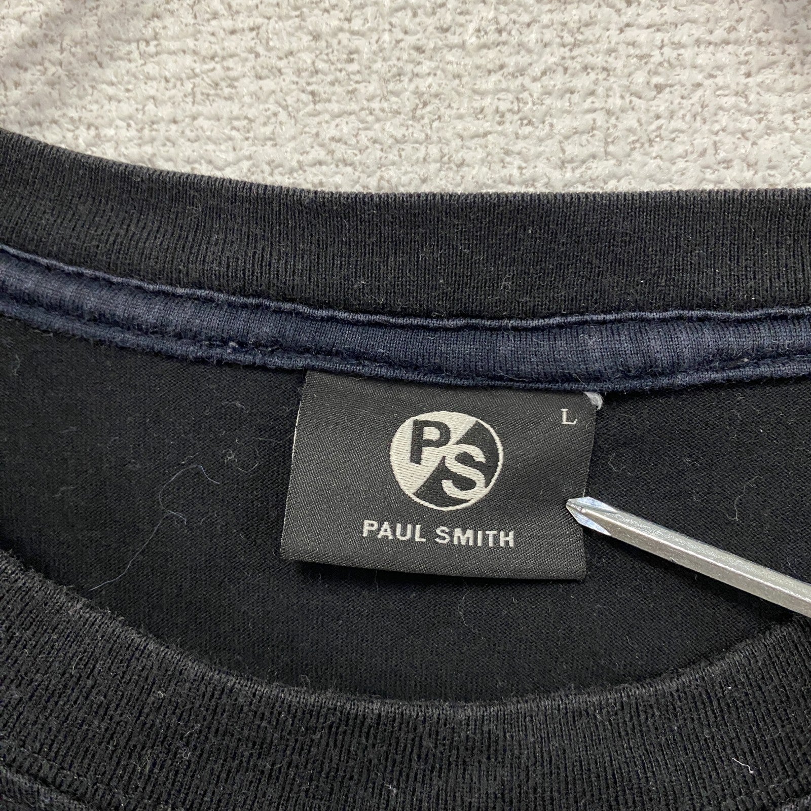 Paul Smith　ポールスミス　半袖プリントTシャツ　黒　ブラック　Lサイズ　