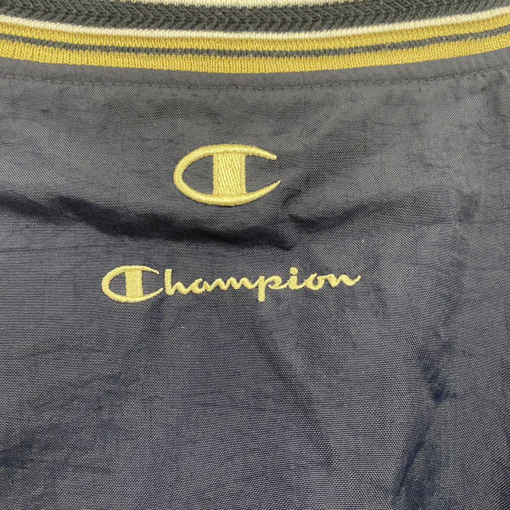 90s　champion　チャンピオン　プルオーバーナイロンジャケット　ヴィンテージ　紺　ネイビー　Mサイズ
