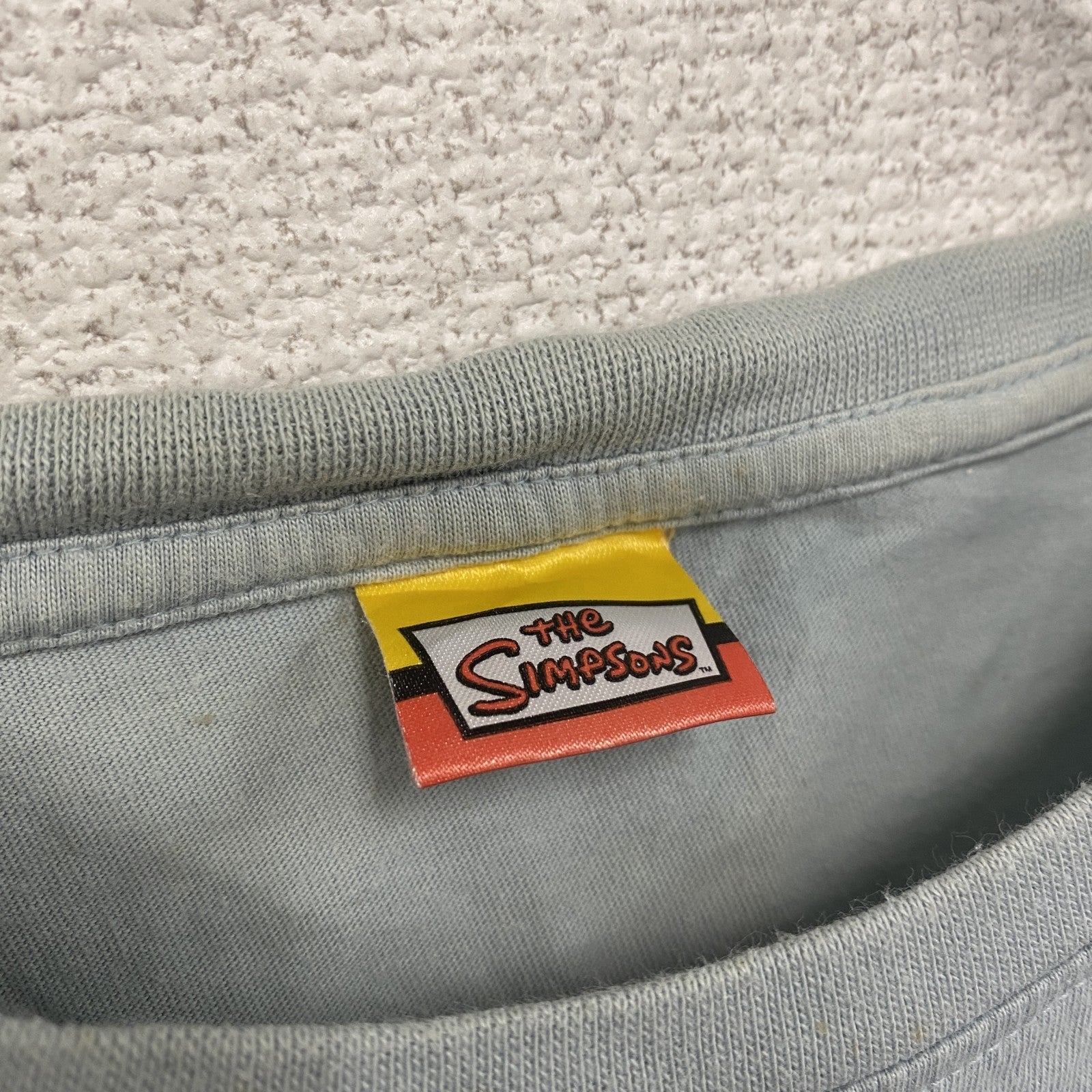 The Simpsons　ザ・シンプソンズ　半袖プリントTシャツ　キャラクターT　水色　ライトブルー　Mサイズ