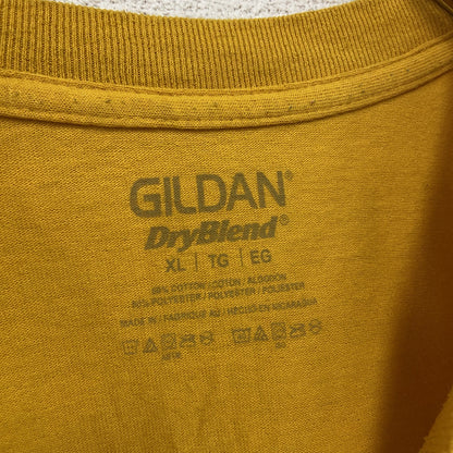 GILDAN　ギルダン　半袖プリントTシャツ　US ARMY　ミリタリー　星条旗　黄色　イエロー　XLサイズ