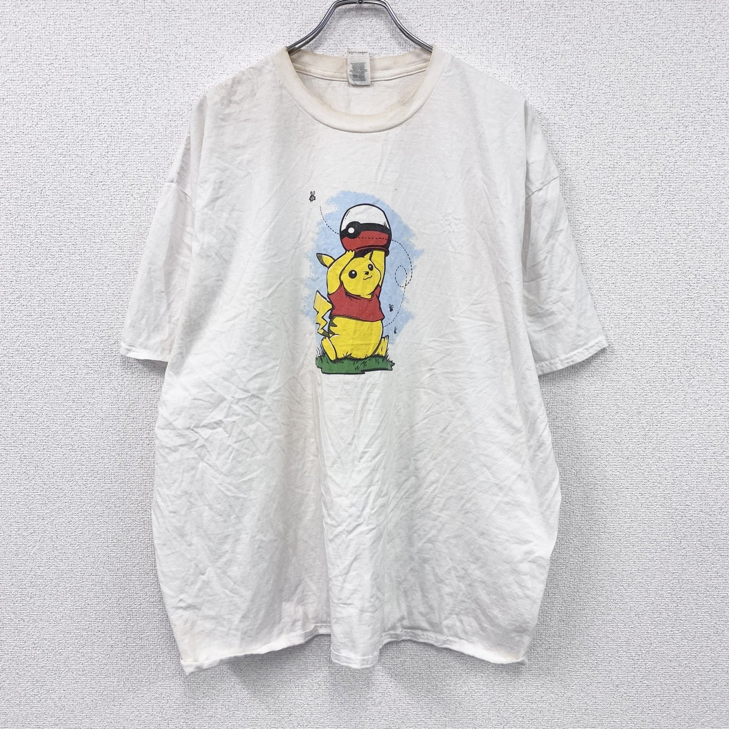 GILDAN　ギルダン　ピカチュウ　くまのプーさん　半袖Tシャツ　白　ホワイト　3XLサイズ