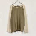OLD UNIQLO　オールドユニクロ　長袖Tシャツ/ロンT　ラグラン　茶色　ブラウン　ベージュ　Lサイズ