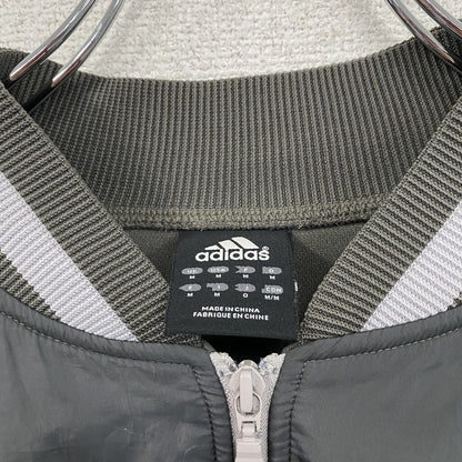 adidas　アディダス　トラックジャケット/ジャージ　デカロゴ　ダークグレー　Oサイズ