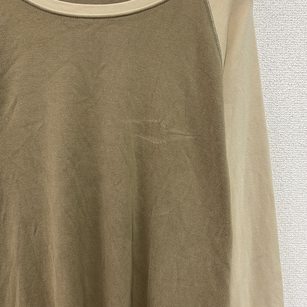OLD UNIQLO　オールドユニクロ　長袖Tシャツ/ロンT　ラグラン　茶色　ブラウン　ベージュ　Lサイズ