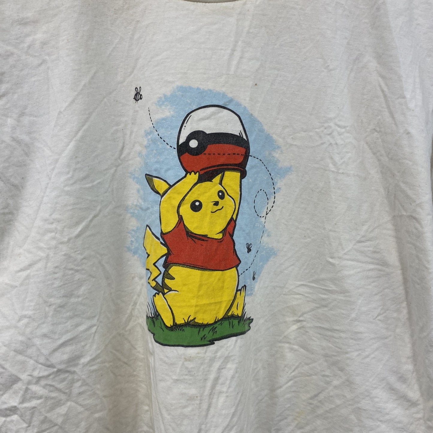 GILDAN　ギルダン　ピカチュウ　くまのプーさん　半袖Tシャツ　白　ホワイト　3XLサイズ