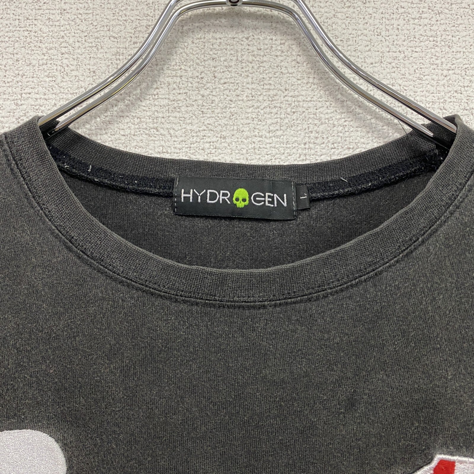 HYDROGEN　ハイドロゲン　長袖Tシャツ/ロンT　黒　ブラック　Lサイズ