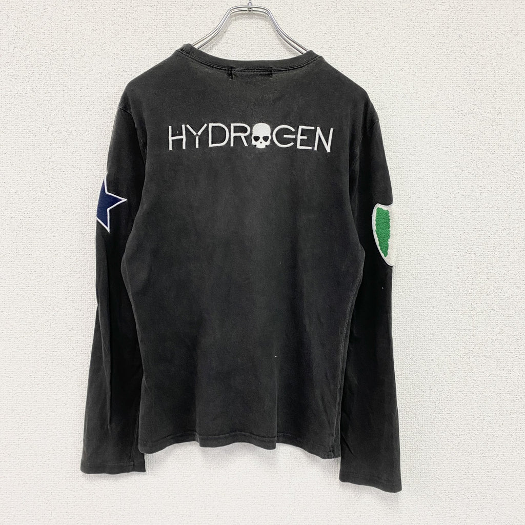 HYDROGEN　ハイドロゲン　長袖Tシャツ/ロンT　黒　ブラック　Lサイズ