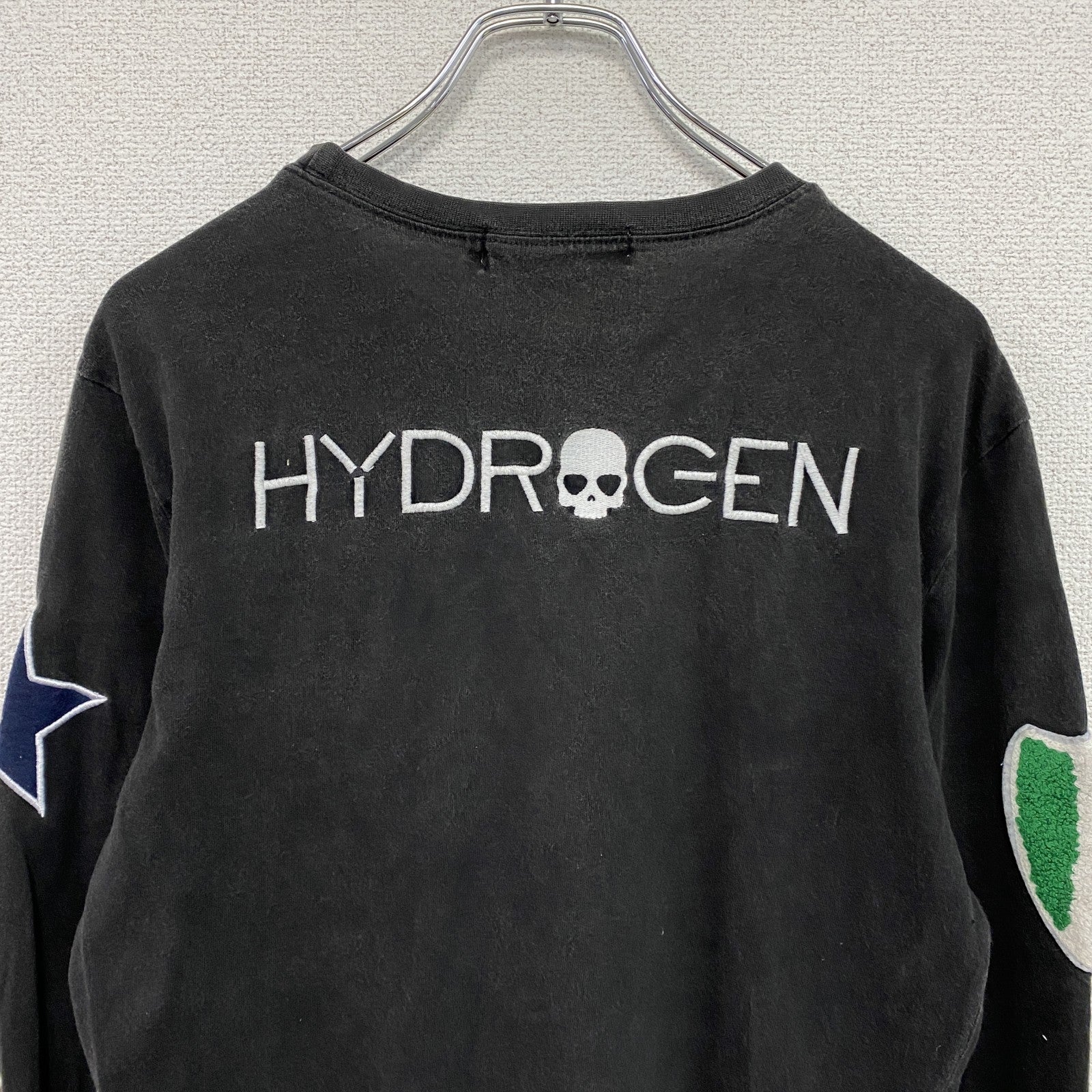 HYDROGEN　ハイドロゲン　長袖Tシャツ/ロンT　黒　ブラック　Lサイズ