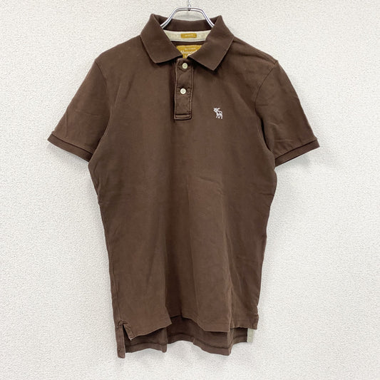 Abercrombie&Fitch　アバクロンビー&フィッッチ　半袖ポロシャツ　茶色　ブラウン　Mサイズ