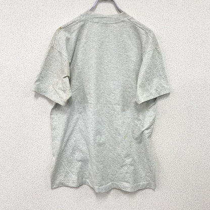 80s～　FRUIT OF THE LOOM　半袖プリントTシャツ　シングルステッチ　霜降りグレー　Lサイズ