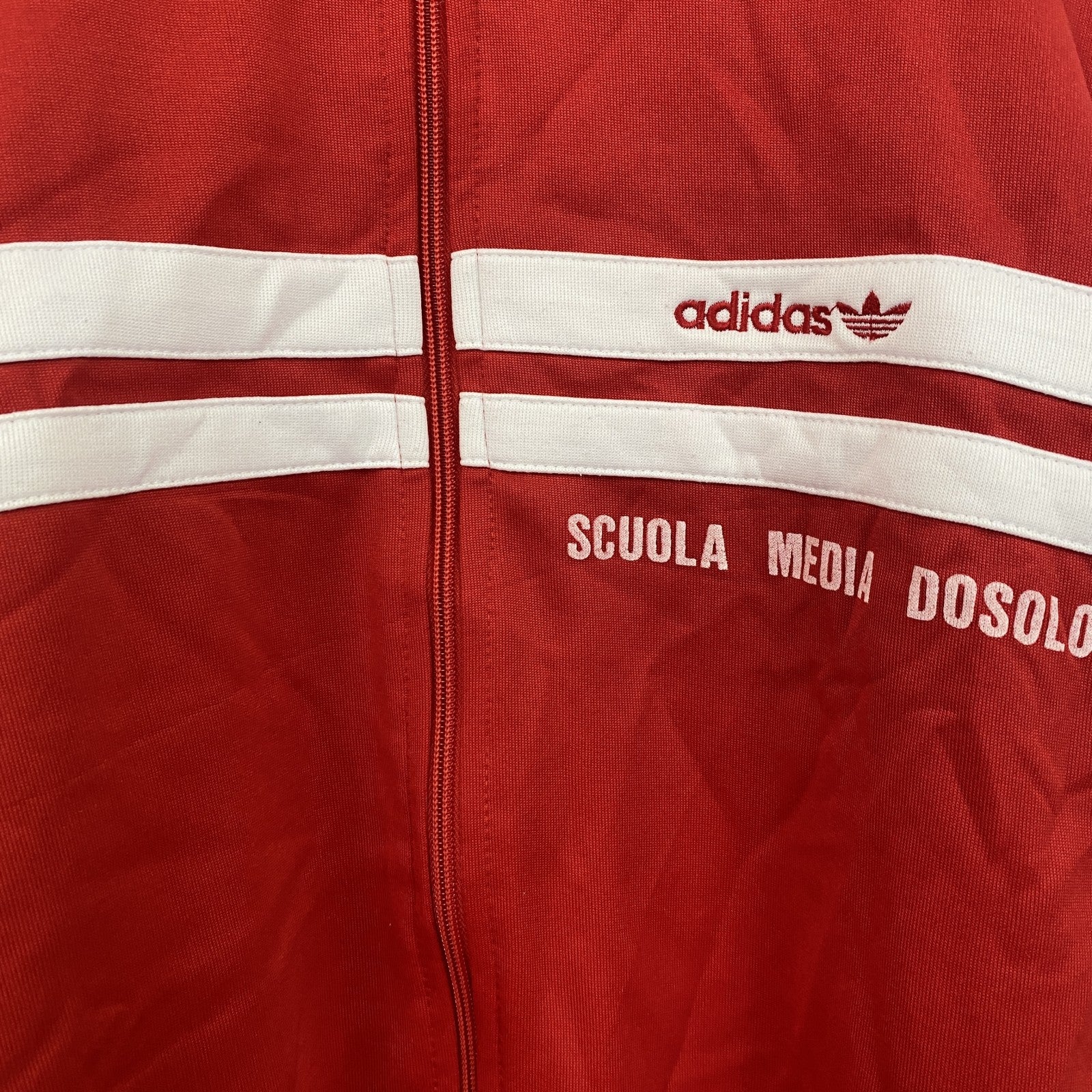 80s　adidas　アディダス　トラックジャケット/ジャージ　ヴィンテージ　赤　レッド　XSサイズ