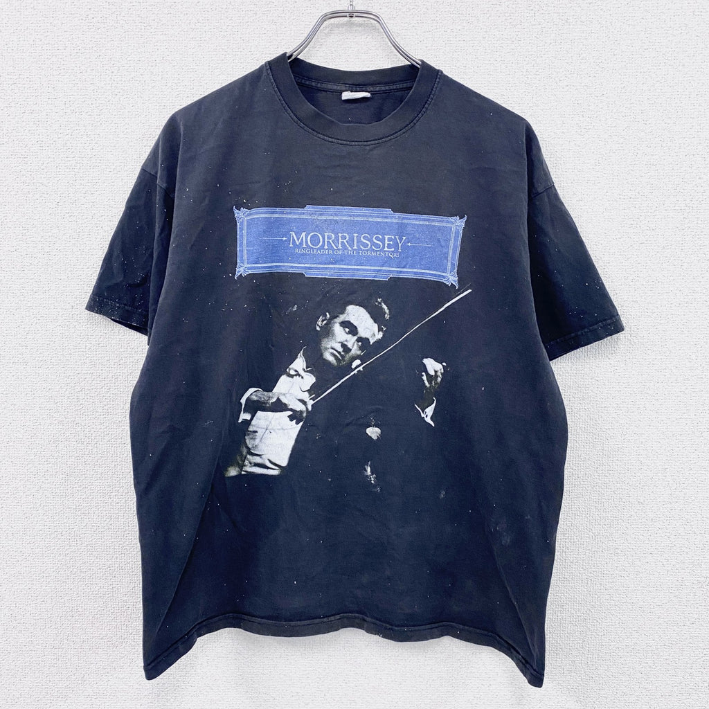 00s～　Morrissey　モリッシー　半袖プリントTシャツ　バンドT　ツアーT　黒　ブラック　Lサイズ