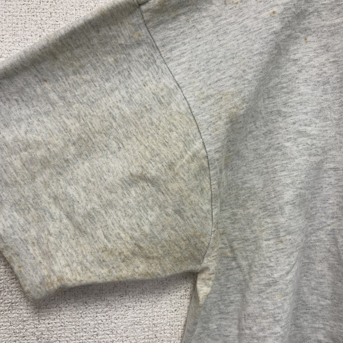 80s～　FRUIT OF THE LOOM　半袖プリントTシャツ　シングルステッチ　霜降りグレー　Lサイズ