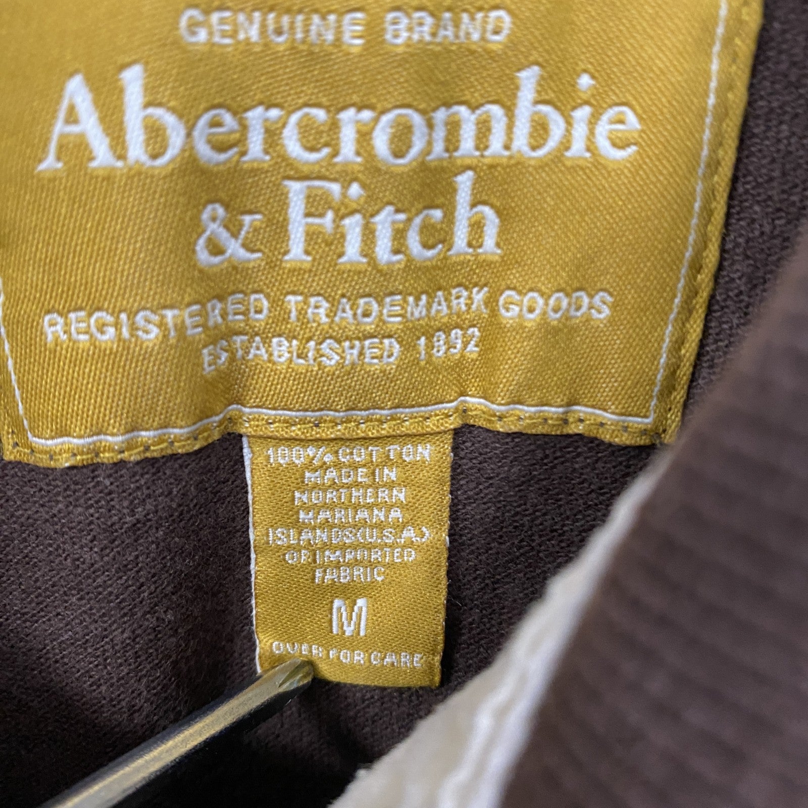 Abercrombie&Fitch　アバクロンビー&フィッッチ　半袖ポロシャツ　茶色　ブラウン　Mサイズ