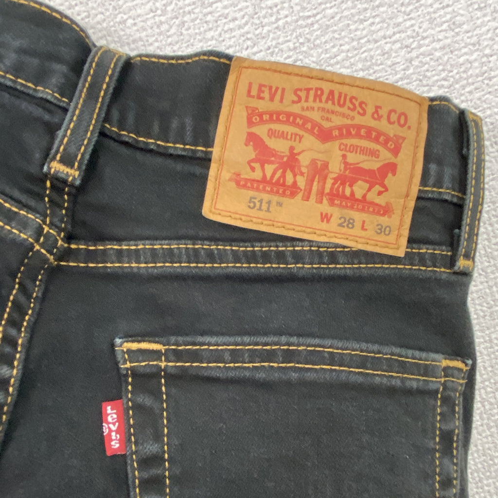 Levi’s　リーバイス　511　ブラックデニムパンツ/ジーンズ　ジップフライ　黒　ブラック　W28サイズ