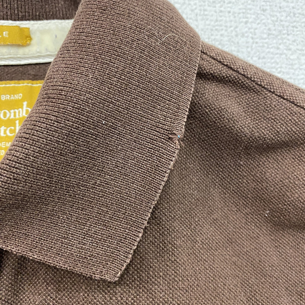 Abercrombie&Fitch　アバクロンビー&フィッッチ　半袖ポロシャツ　茶色　ブラウン　Mサイズ