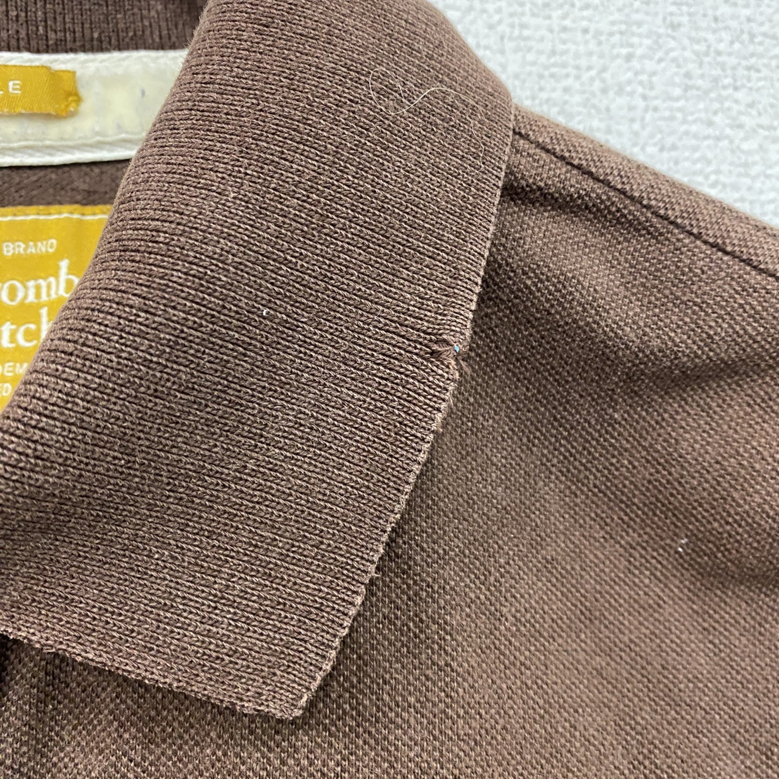 Abercrombie&Fitch　アバクロンビー&フィッッチ　半袖ポロシャツ　茶色　ブラウン　Mサイズ