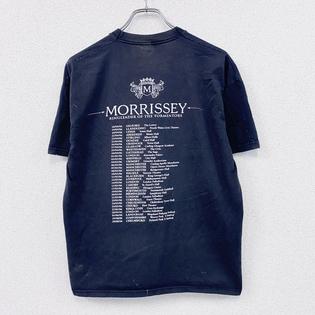 00s～　Morrissey　モリッシー　半袖プリントTシャツ　バンドT　ツアーT　黒　ブラック　Lサイズ