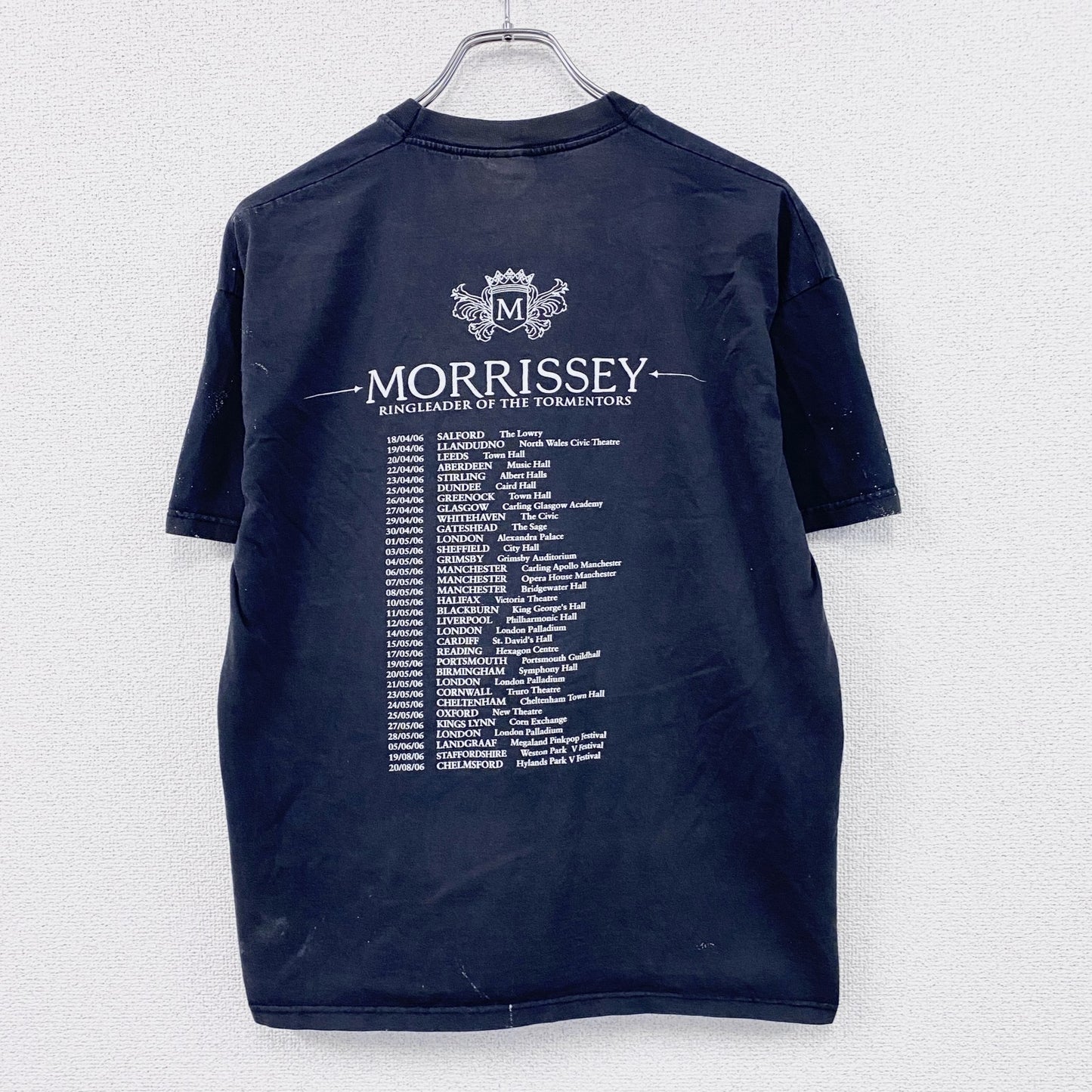 00s～　Morrissey　モリッシー　半袖プリントTシャツ　バンドT　ツアーT　黒　ブラック　Lサイズ