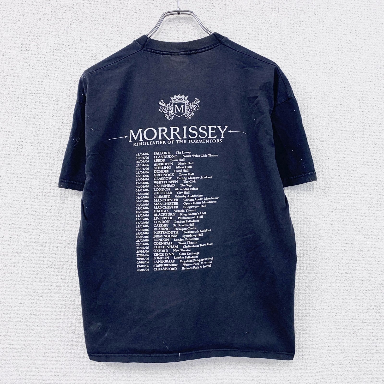 00s～　Morrissey　モリッシー　半袖プリントTシャツ　バンドT　ツアーT　黒　ブラック　Lサイズ