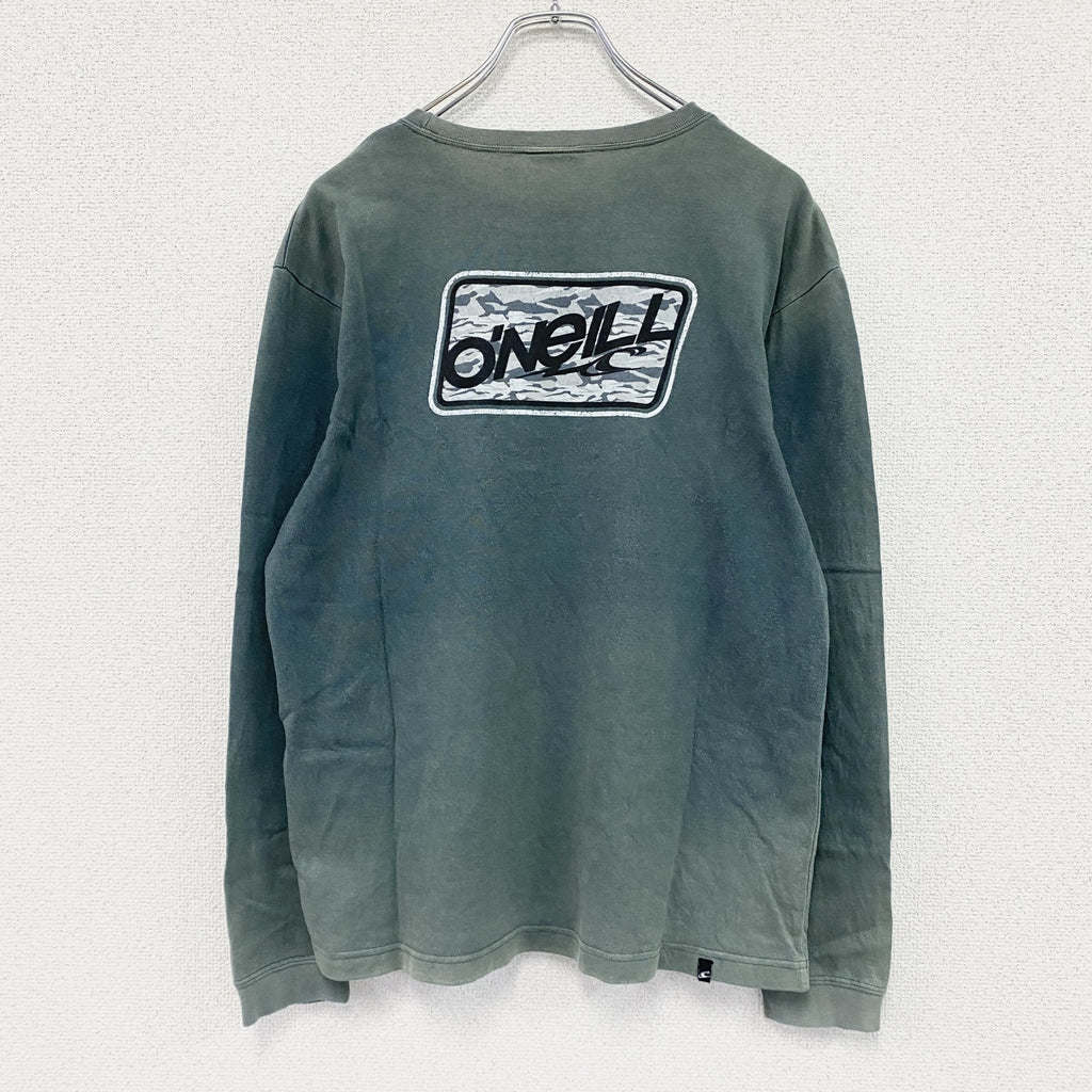 O'NEILL　オニール　長袖プリントTシャツ/ロンT　緑　グリーン　Mサイズ