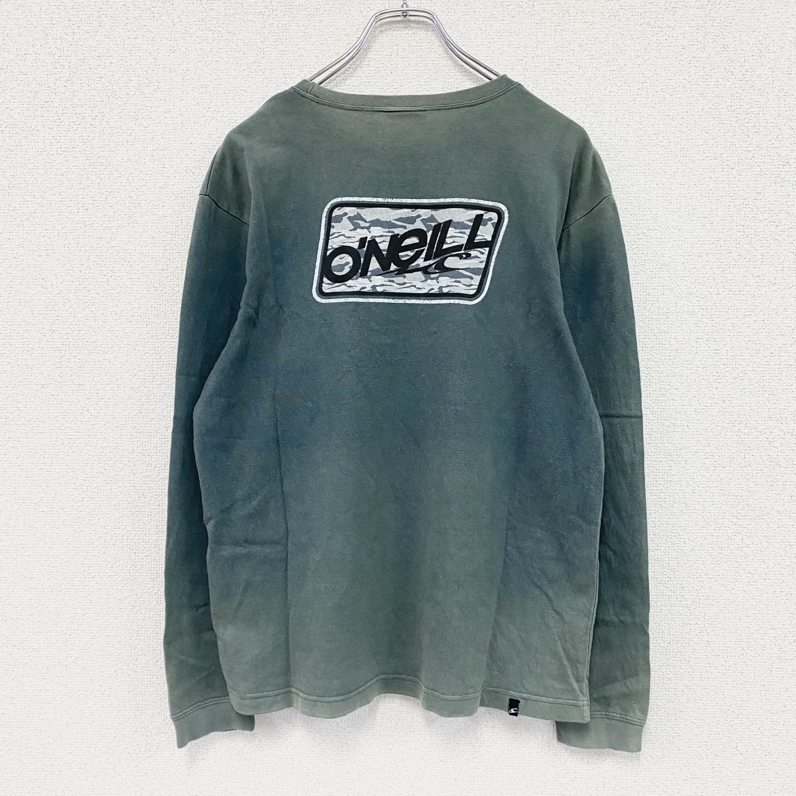 O'NEILL　オニール　長袖プリントTシャツ/ロンT　緑　グリーン　Mサイズ