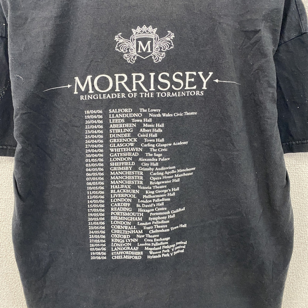 00s～　Morrissey　モリッシー　半袖プリントTシャツ　バンドT　ツアーT　黒　ブラック　Lサイズ