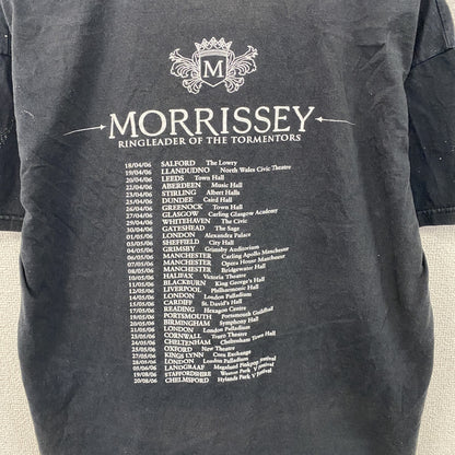 00s～　Morrissey　モリッシー　半袖プリントTシャツ　バンドT　ツアーT　黒　ブラック　Lサイズ
