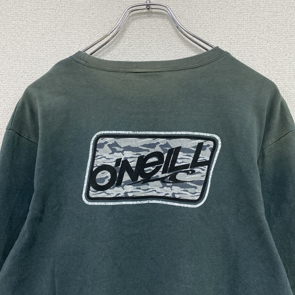 O'NEILL　オニール　長袖プリントTシャツ/ロンT　緑　グリーン　Mサイズ