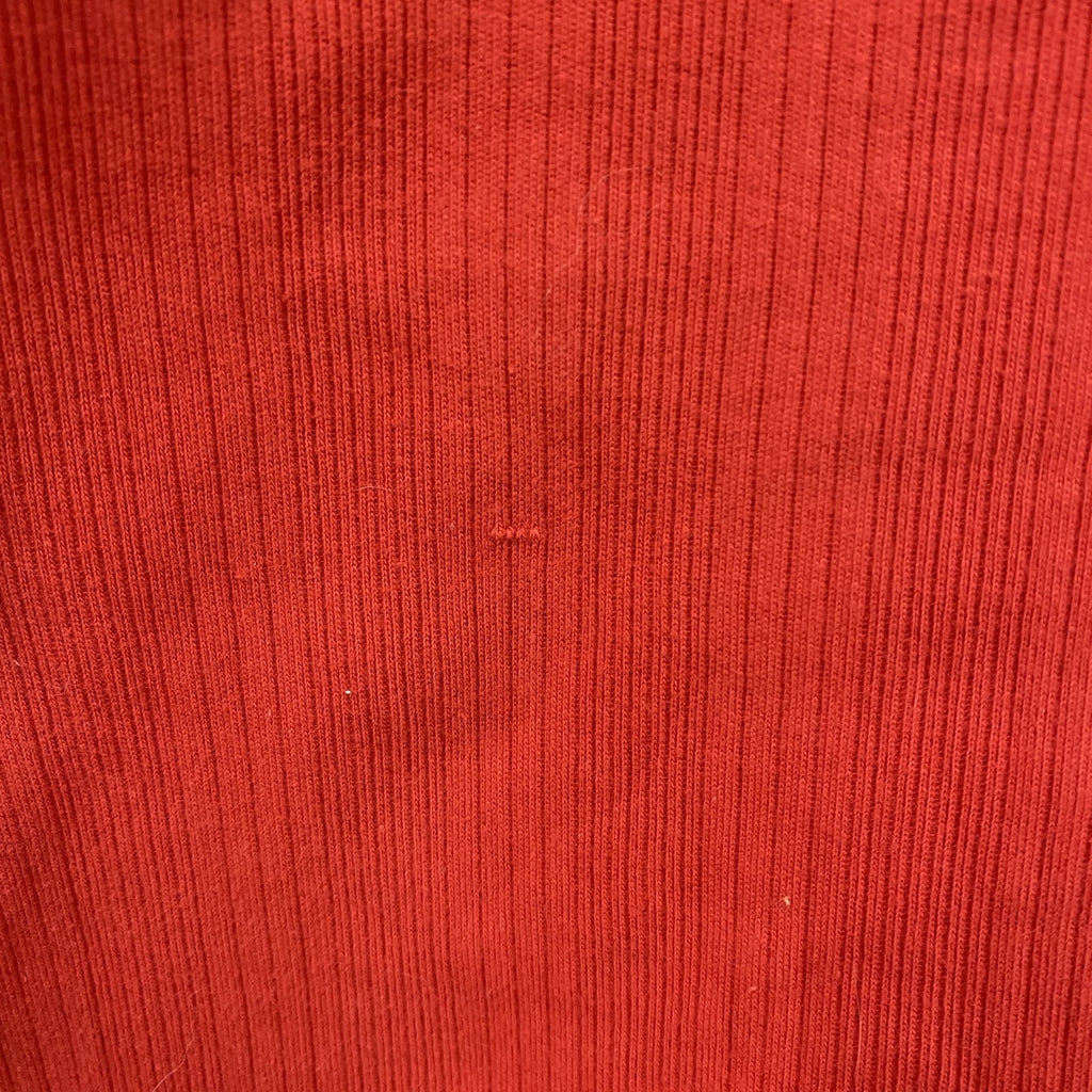 ～00s　Calvin Klein　カルバンクライン　VネックTシャツ　ヴィンテージ　刺繡ロゴ　レッド　Sサイズ