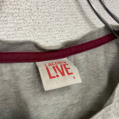 LACOSTE　ラコステ　半袖プリントTシャツ　浮世絵　灰色　グレー　6サイズ