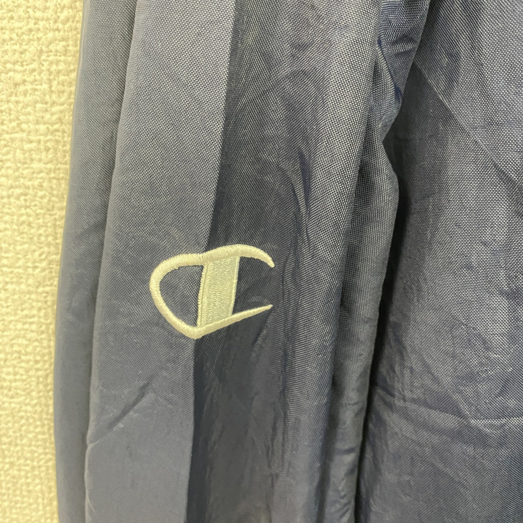 90s　champion　チャンピオン　プルオーバーナイロンジャケット　ヴィンテージ　紺　ネイビー　Lサイズ