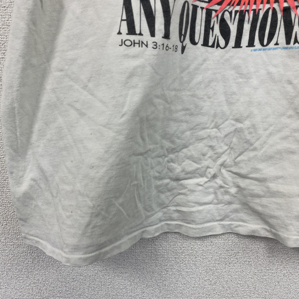 90s　半袖プリントTシャツ　BRAIN　脳　シングルステッチ　ヴィンテージ　白　ホワイト