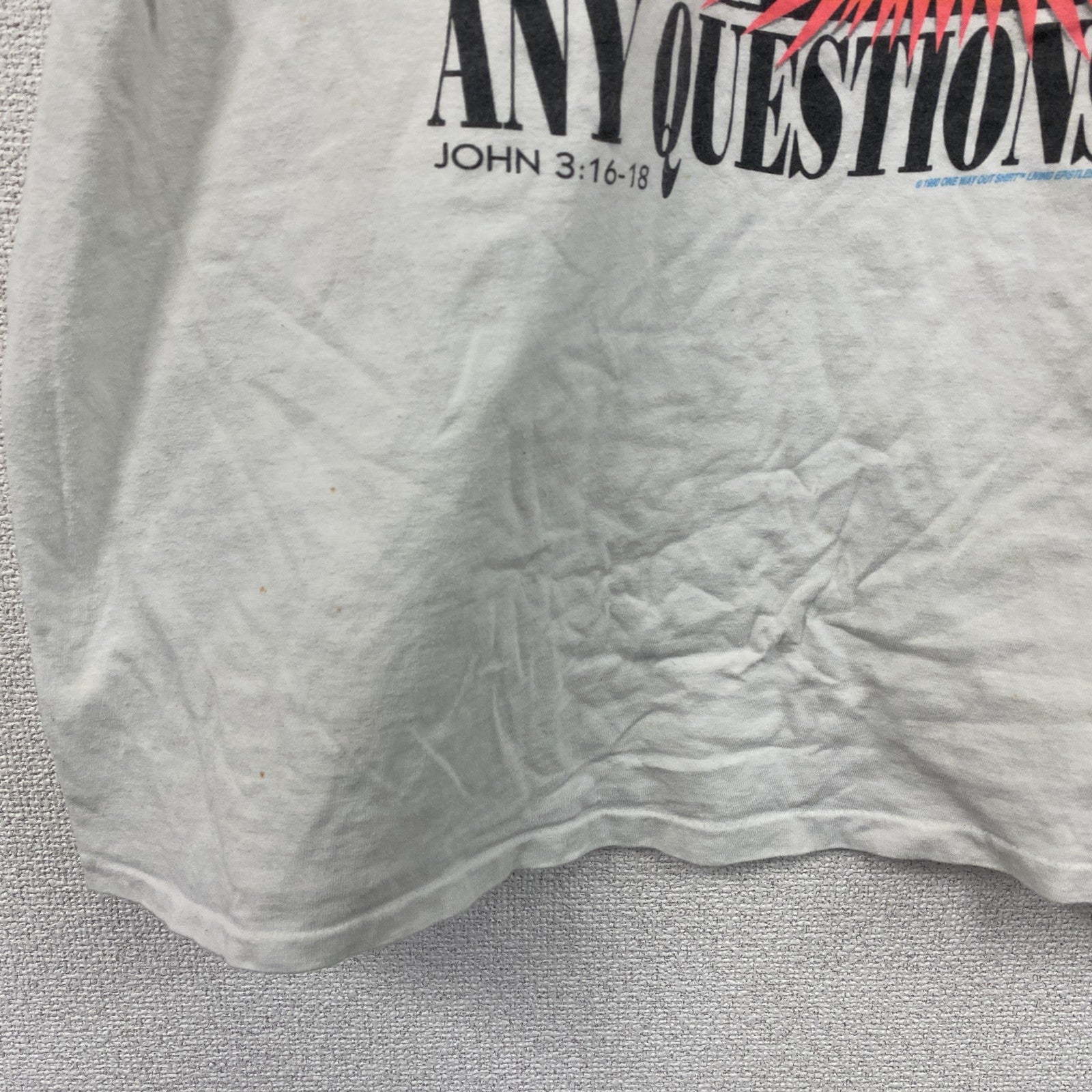 90s　半袖プリントTシャツ　BRAIN　脳　シングルステッチ　ヴィンテージ　白　ホワイト