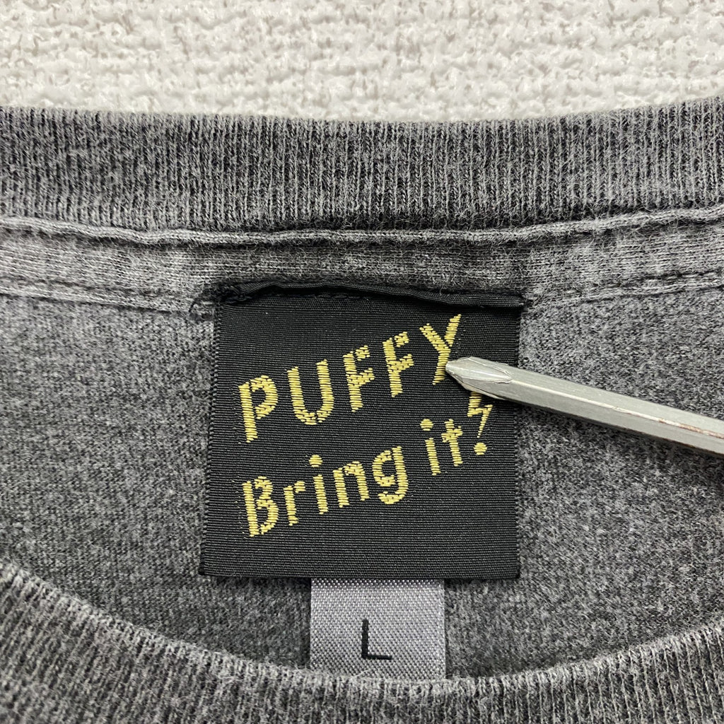 00s　PUFFY　パフィー　Bring it!　半袖プリントシンガーTシャツ　ライブT　ヴィンテージ　黒　ブラック　Lサイズ