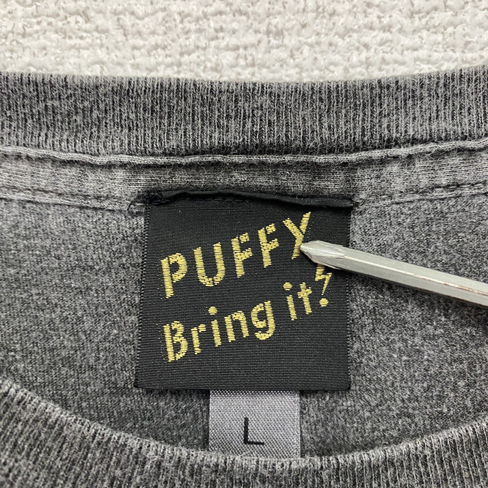 00s　PUFFY　パフィー　Bring it!　半袖プリントシンガーTシャツ　ライブT　ヴィンテージ　黒　ブラック　Lサイズ
