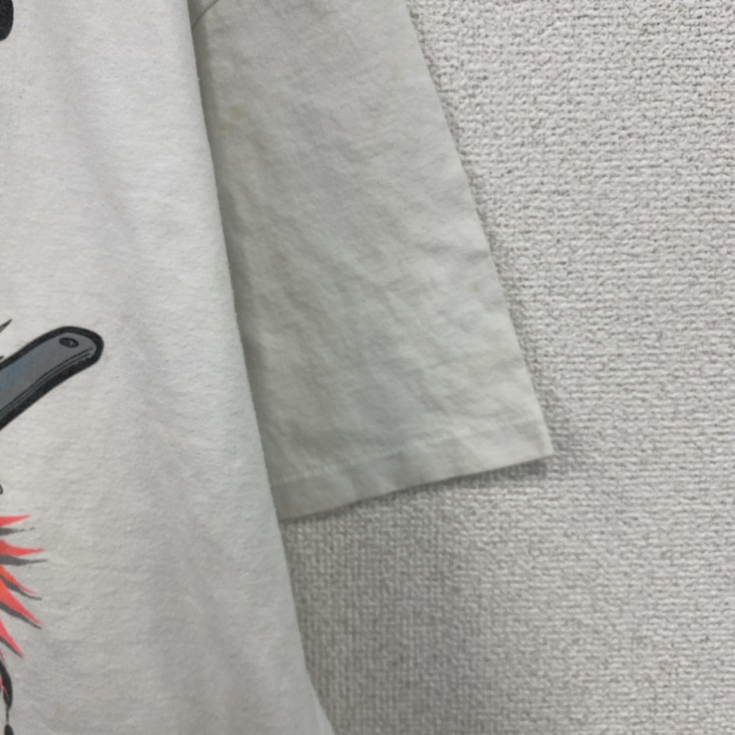 90s　半袖プリントTシャツ　BRAIN　脳　シングルステッチ　ヴィンテージ　白　ホワイト
