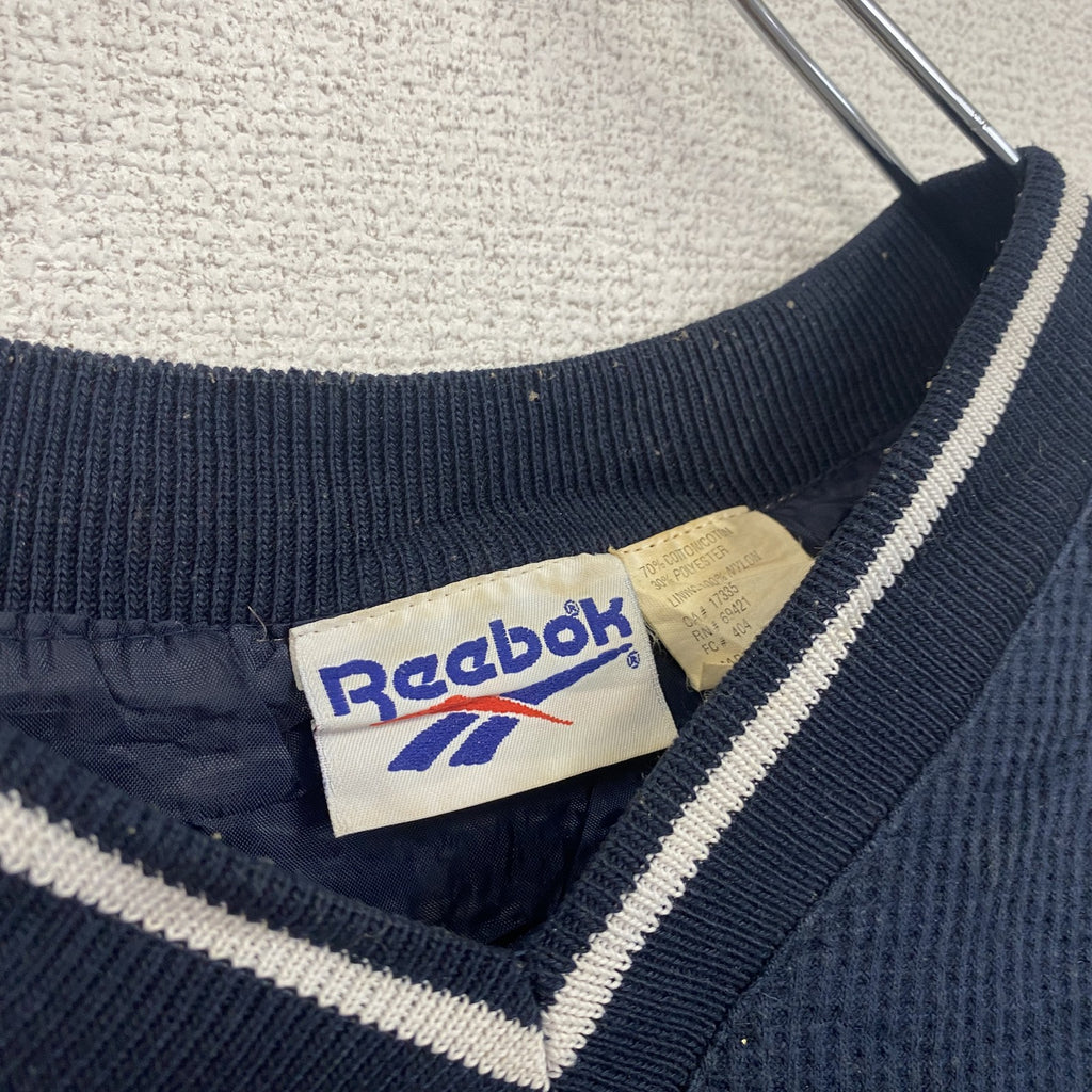 90s　Reebok　リーボック　ナイロンプルオーバー　ヴィンテージ　紺　ネイビー　Mサイズ