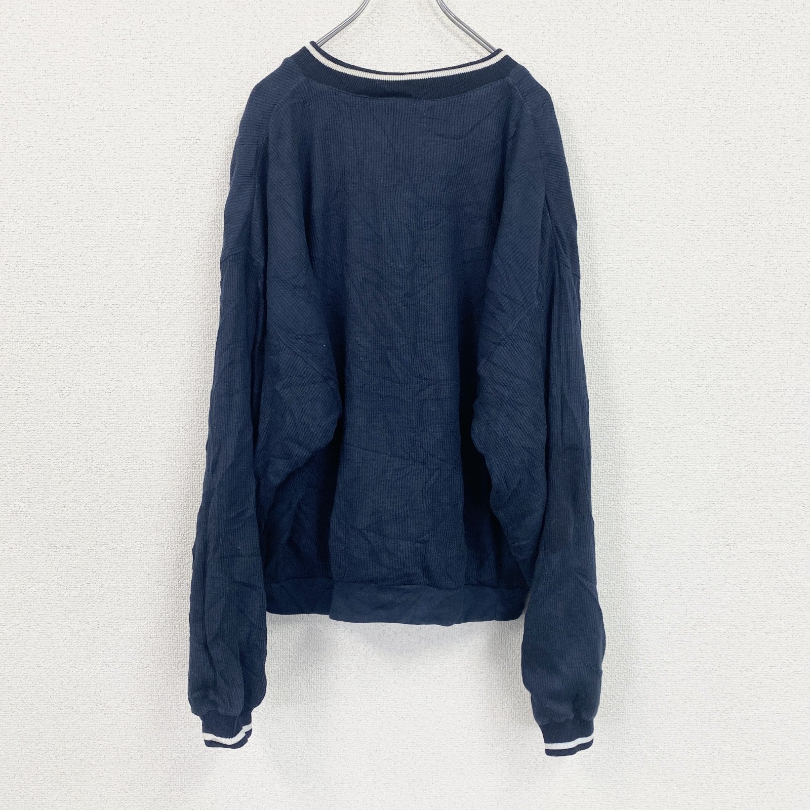 90s　Reebok　リーボック　ナイロンプルオーバー　ヴィンテージ　紺　ネイビー　Mサイズ